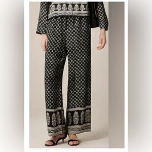 J. Crew Black Pants block print floral